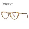 Gafas Anti-luz Azul TR90 2243 Rojo Explosiones Montura Ojo de Gato Esenciales para Mujer Aspecto Sencillo Gafas Planas Delgadas en stock