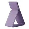 Soporte Pequeño Adhesivo Versátil Adecuado para Todos los Modelos de Teléfono, Soporte Plegable Magnético para Teléfono de Cuero PU con Patrón de Manzana