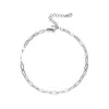Joyería impermeable comercio exterior suministro cadena de clip de papel de metal popular simple pulsera de acero inoxidable dorada personalizada
