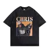 Talla Europea TransfronterizaCamiseta Vintage de Chris Brown Camisetas de Algodón Uni