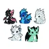 Serie de Dragones de Dibujos Animados Set Combinado de Broches Metálicos Accesorios de Insignias Creativas con Forma de Dinosaurio Accesorios para Ropa Infantil
