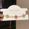 Pulsera Flor de Circonia Bañada en Oro Real de 18K Estilo Lujo Ligero, Elegancia Exquisita Vintage, Moda Francesa, Joyería de Alta Gama