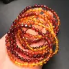 Pulseira de cera de abelha arco-íris de pedra original com forma de pulseira âmbar cor gradiente cor brilhante moda jóias de cristal presente mão