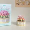 Suculento Ramo de Rosas en Maceta, Planta de Flores Eternas, Juguete Educativo de Ensamblaje, Regalo de Cumpleaños para Niña, Bloques de Construcción al por Mayor