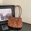 Bolsa de Cubo Fresca y Dulce al por Mayor para Mujer, Bolso de Hombro Plegado de Lunares Nuevo Otoño 2026, Bolso de Axila para el Trabajo