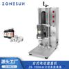 Máquina taponadora y tapadora semiautomática de escritorio ZONESUN para botellas de plástico de 20-100 mm y botellas de vidrio. Máquina taponadora y atornilladora de tapas.