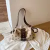 Bolso de Lona de Lunares de Gran Capacidad para Otoño para Mujer Modelo Nuevo 2026 Bolso Cruzado Diario Bolso de Moda para el Trabajo