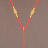 Cordón Colgante de Collar de Oro para Hombres y Mujeres, Cordón para Colgante de Jade, Cuerda Roja, Cuerda Roja Tejida a Mano