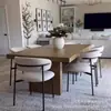 Conjunto de mesa e cadeiras de sala de jantar estilo americano, mesa retangular simples para conferências, mesa de escritório, mesa de jantar, mesa grande estilo retrô francês