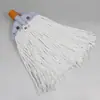 Desmontable con clip para mopa hebilla de cabeza mopa de suelo mopa de cera para el hogar hilo de algodón blanco puro Cabezal de repuesto para mopa de tela