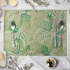 Hojas Verdes posavasos para plato de restaurante occidental