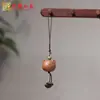 Serie de Cadenas para Teléfono Móvil de Grano de Café de Madera de Durazno Juguete Cultural Oso y Cachorro Accesorios Colgante