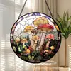 Adornos de vidrio de colores de hongos transfronterizos, decoraciones de vidrio para el hogar, decoraciones para ventanas, atrapasoles para el jardín