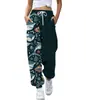 Pantalones casuales de retazos con estampado de animales, estilo europeo y americano, cordón, para mujer, corte holgado, tobillos cónicos, pantalones de chándal, disponibles en Amazon