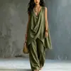 2026 Primavera/Verão Novo Conjunto de Praia Moda Feminino Sem Mangas Cor Sólida Europeu e Americano Transfronteiriço Amazon Wish Comércio Exterior