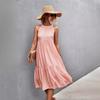 Ropa de mujer europea y americana 2022 primavera y verano nuevo eBay Amazon venta caliente popular holgado casual halter vestido de costura