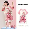 Camisola de Menina Verão Fina de Manga Curta Pijamas Fofos Infantis Verão Menina Desenho Animado Crianças Maiores Princesa Roupas de Casa