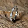 Nuevo anillo SHEIN AliExpress wish platino transfronterizo amor completo diamante ópalo venta al por mayor generación
