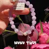 Pulsera Fulu de Calabaza de Cristal Rosa de Madagascar y Uva de Jade Morado, Nuevo Estilo Chino, Pulsera de Flor del Dios Amatista