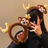 Faixa de Cabelo de Pelúcia para Lavar o Rosto e Maquiagem, Orelhas de Gato e Urso Fofas de Desenho Animado, Acessórios de Cabelo Femininos de Desenho Animado com Estampa de Leopardo, Novos Acessórios de Cabeça