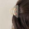 Pinza de Agarre Alto Sentido Coreano Primavera y Verano Cuadros Azules Pinza de Tiburón Pinza Superior Flequillo Pinza para el Cabello Cereza Dulce para Niña