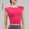 Ropa Interior Deportiva para Yoga Color Azul Cielo para Mujer, Espalda Bella Avanzada Cómoda, Chaleco de Fitness Ajustado, Sujetador de Yoga de Cuello Redondo, Ropa Exterior