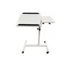 Escritorio Móvil para Computadora de Elevación Doméstica Mesa de Estudio para Dormitorio Mesa Lateral Simple para Sofá Estable de Carga Resistente Ajustable en Altura