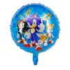 Sonic el Erizo Globo Carat Forma de Sonic Boy Dibujo Animado Arreglo para Fiesta de Cumpleaños Infantil Globo Venta al por Mayor