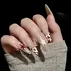 10 Peças de Unhas Vestíveis Codificadas Ins Elegante Glitter Gradiente Olho de Gato Fototerapia Manicure Feita à Mão Adesivos de Unha Removíveis