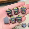 Nuevo Madera de Ébano y Melocotón Pintada Marca Hazte Rico Hamburguesa DIY Dibujos Animados Juguete Accesorios Pulsera Collar Joyería Accesorios