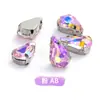8*13mm Gota D'água Pontiaguda Diamante de Vidro com Garras Costurado à Mão Diamante com Furo Acessórios de Bordado DIY Acessórios para Roupas com Furo Diamante Costurado à Mão