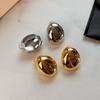 Pendientes de bola geométrica con aguja de plata esterlina S925 para mujer, de otoño e invierno, ligeros, lujosos, exagerados, grandes, elegantes y combinables.