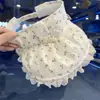 Sombrero Visera con Protección Solar para Bebés y Niños Pequeños para Niñas, Sombrero de Pescador de Algodón de Ala Ancha con Protección Solar para Exteriores, Elegante Sombrero de Sol