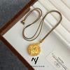 Shajin nuevo colgante de loto de seda hueca de oro antiguo chino, colgante ruyi, collar de cuerda al por mayor