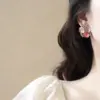 Pendientes de Flor de Color Gelatina Dulce, Pendientes Versátiles Elegantes Estilo Bosque, Diseño Nicho Estilo Ins, Pendientes de Gama Alta para Mujer