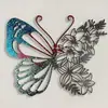 Fu Yuan Decoración de Pared de Mariposa de Resina Creativa Personalizada Decoración del Hogar Adorno Colgante Decoración de Pared con Arte Floral Multicolor