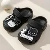 Zuecos de verano para niñas, sandalias de dibujos animados antideslizantes para interiores para niños, niños pequeños y bebés, aptas para usar en la playa al aire libre
