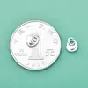 Nuevo Colgante de Plata Esterlina S925 Sólido Mini Brillante Plata Maciza DIY Pulsera Anillo Material Accesorios de Plata