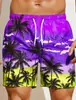 Pantalones de playa holgados europeos y americanos 2024, pantalones de surf de verano con estampado 3D de humo, pantalones cortos de moda para hombre