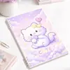 Cuaderno de anillas desmontable con páginas rayadas simples, alto valor estético, adecuado para estudiantes de secundaria, cómodo de sostener, estilo artístico