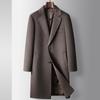 Casacos masculinos Outono e inverno Longo Mulberry Silk Wool Windbreaker Jovem e meia-idade Acessível Luxo Negócios High-end Woolen Outwear