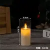 Luz Eletrônica de Vela LED Amazon Luz de Vela Acrílica Decoração de Festa de Aniversário Luz de Vela Simulada com Cabeça Oscilante