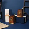 Porta Plumas Creativo de Madera Maciza Adornos de Escritorio Personalizados Nogal Negro Regalos para Eventos Souvenirs Culturales y Creativos Ogo Personalizado