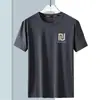 Nueva Camiseta de Manga Corta de Seda Helada para Hombre Tallas Grandes, Estilo Verano del Fabricante Original, Camisa Juvenil Elegante, Ajuste Holgado Versátil
