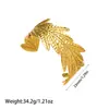 Pulsera de Acero Inoxidable Chapado en Oro de 18K de Estilo Nuevo Europeo y Americano que Conserva el Color para Mujer, Pulsera Abierta de Acero de Titanio con Diseño de Flor y Hoja de Gama Alta