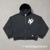 Sudadera con capucha y cremallera Ak Series Marca Americana de Moda Logo Impreso en el Pecho Letra Pequeña Otoño e Invierno Forro Polar