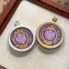 Thangka pintado à mão Thangka Redondo Nove Fogo Púrpura Núcleo Pintado no Coração Mina Bruta Núcleo Thangka Fênix 3.5