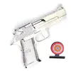 Pistola de goma elástica plegable y águila de arena de la paz élite de metal completo de disparo continuo banda de goma accesorios para niños modelo adornos de ciencia y educación