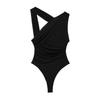 Aliexpress Exportação Transfronteiriça Roupas Europeias e Americanas Za Verão Novo Macacão de Férias com Malha de Seda Decorativa Plissada Assimétrica