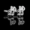 Conjunto de abotoaduras de metal com formato de nota musical, tambor, violino, piano, guitarra, moda europeia e americana, abotoaduras para camisa francesa em estoque